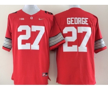 Ohio State Buckeyes #27 Eddie George 2015 Playoff Rose Bowl Special Event Diamond Quest Red Jersey