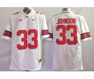 Ohio State Buckeyes #33 Pete Johnson 2014 White Limited Jersey