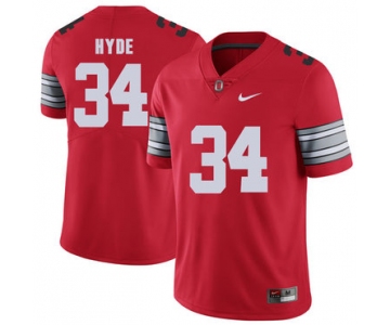 Ohio State Buckeyes 34 Carlos Hyde Red 2018 Spring Game College Football Limited Jersey