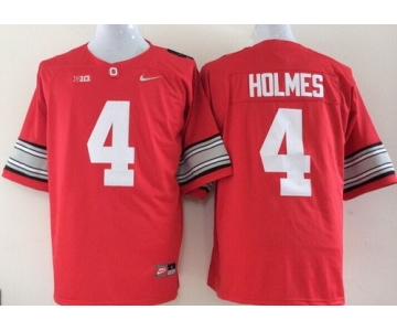 Ohio State Buckeyes #4 Santonio Holmes 2015 Playoff Rose Bowl Special Event Diamond Quest Red Jersey