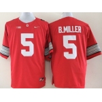 Ohio State Buckeyes #5 Baxton Miller 2015 Playoff Rose Bowl Special Event Diamond Quest Red Jersey