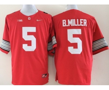 Ohio State Buckeyes #5 Baxton Miller 2015 Playoff Rose Bowl Special Event Diamond Quest Red Jersey