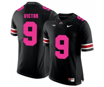 Ohio State Buckeyes 9 Binjimen Victor Black 2018 Breast Cancer Awareness College Football Jersey