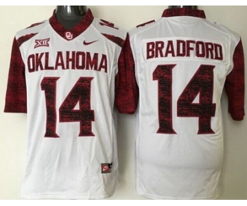 Men's Oklahoma Sooners #14 Sam Bradford White 2016 College Football Nike Limited Jersey