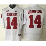 Men's Oklahoma Sooners #14 Sam Bradford White College Football Nike Jersey