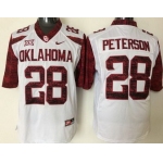 Men's Oklahoma Sooners #28 Adrian Peterson White 2016 College Football Nike Jersey