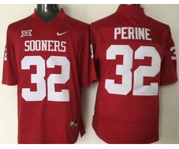 Men's Oklahoma Sooners #32 Samaje Perine Red College Football Nike Jersey