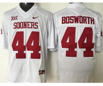 Men's Oklahoma Sooners #44 Brian Bosworth White College Football Nike Jersey