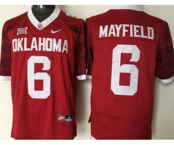 Men's Oklahoma Sooners #6 Baker Mayfield Red 2016 College Football Nike Jersey