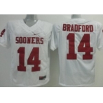 Oklahoma Sooners #14 Sam Bradford White Jersey