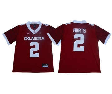 Oklahoma Sooners 2 Jalen Hurts Red 47 Game Winning Streak College Football Jersey