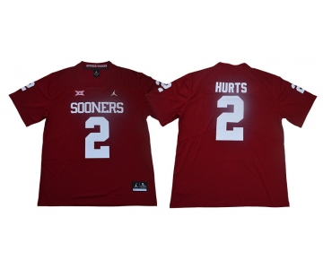 Oklahoma Sooners 2 Jalen Hurts Red College Football Jersey