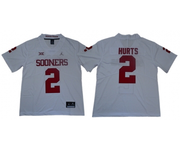 Oklahoma Sooners 2 Jalen Hurts White College Football Jersey