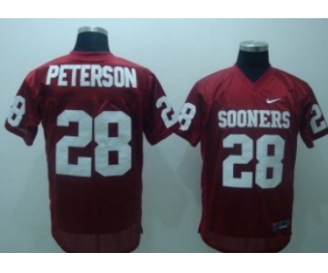 Oklahoma Sooners #28 Adrian Peterson Red Jersey