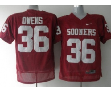 Oklahoma Sooners #36 Owens Red Jersey