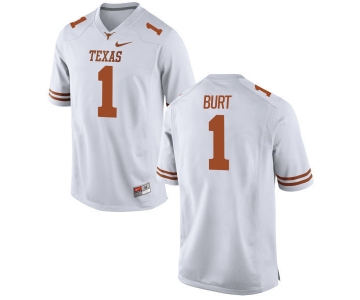 Men's Texas Longhorns 1 John Burt White Nike College Jersey