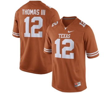 Men's Texas Longhorns 12 Earl Thomas III Orange Nike College Jersey