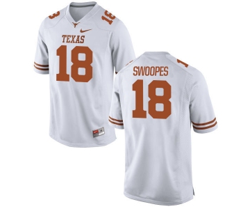 Men's Texas Longhorns 18 Tyrone Swoopes White Nike College Jersey