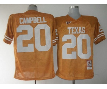 Men's Texas Longhorns #20 Earl Campbell Orange Throwback NCAA Football Jersey