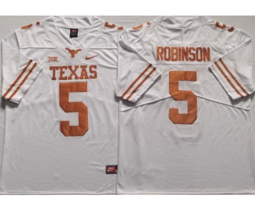 Men's Texas Longhorns #5 Bijan Robinson White 2022 Vapor Untouchable Stitched Nike Jersey