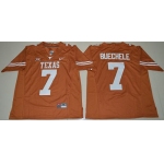 Men's Texas Longhorns #7 Shane Buechele Orange Limited Stitched NCAA Jersey