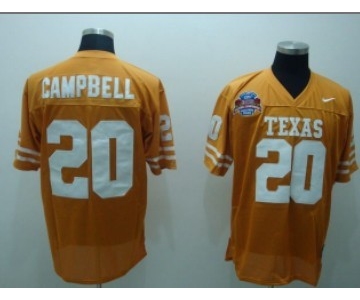 Texas Longhorns #20 Campbell Orange Jersey