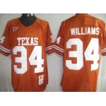 Texas Longhorns #34 Williams Orange Jersey