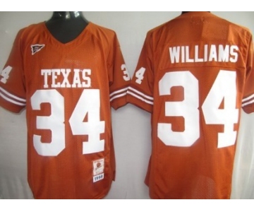 Texas Longhorns #34 Williams Orange Jersey