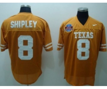 Texas Longhorns #8 Shipley Orange Jersey