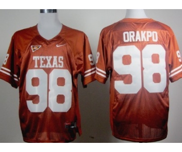 Texas Longhorns #98 Brian Orakpo Orange Jersey