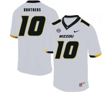 Missouri Tigers 10 Kentrell Brothers White Nike College Football Jersey