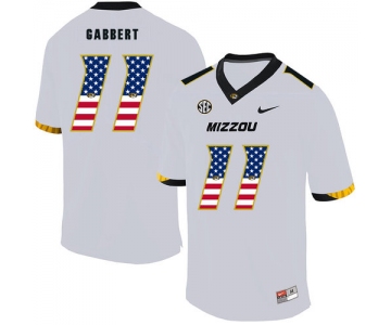 Missouri Tigers 11 Blaine Gabbert White USA Flag Nike College Football Jersey