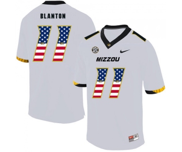 Missouri Tigers 11 Kendall Blanton White USA Flag Nike College Football Jersey