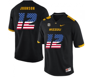 Missouri Tigers 12 Johnathon Johnson Black USA Flag Nike College Football Jersey