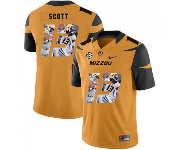 Missouri Tigers 13 Kam Scott Gold Nike Fashion College Football Jersey