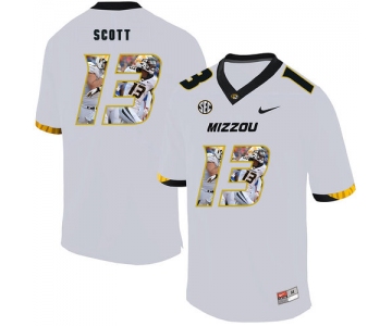 Missouri Tigers 13 Kam Scott White Nike Fashion College Football Jersey