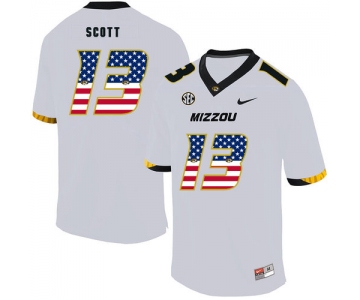 Missouri Tigers 13 Kam Scott White USA Flag Nike College Football Jersey