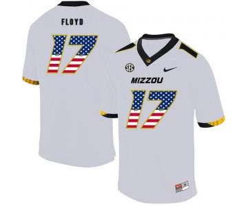 Missouri Tigers 17 Richaud Floyd White USA Flag Nike College Football Jersey