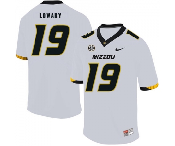 Missouri Tigers 19 Jack Lowary White Nike College Football Jersey