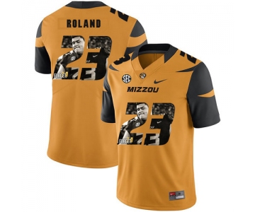 Missouri Tigers 23 Johnny Roland Gold Nike Fashion College Football Jersey