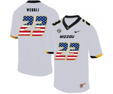 Missouri Tigers 23 Roger Wehrli White USA Flag Nike College Football Jersey