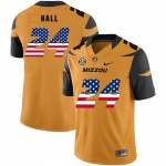 Missouri Tigers 24 Terez Hall Gold USA Flag Nike College Football Jersey