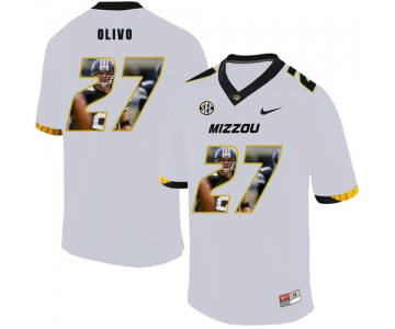 Missouri Tigers 27 Brock Olivo White Nike Fashion College Football Jersey