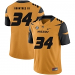 Missouri Tigers 34 Larry Rountree III Gold Nike College Football Jersey