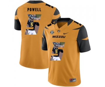 Missouri Tigers 5 Taylor Powell Gold Nike Fashion College Football Jersey