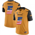 Missouri Tigers 5 Taylor Powell Gold USA Flag Nike College Football Jersey