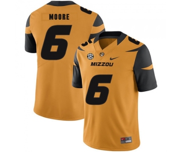 Missouri Tigers 6 J'Mon Moore Gold Nike College Football Jersey