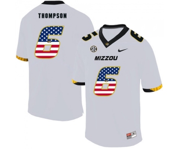 Missouri Tigers 6 Khmari Thompson White USA Flag Nike College Football Jersey