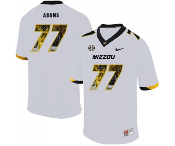 Missouri Tigers 77 Paul Adams White Nike Fashion College Football Jersey