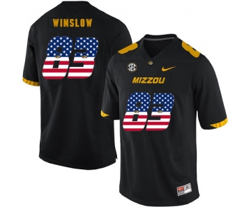 Missouri Tigers 83 Kellen Winslow Black USA Flag Nike College Football Jersey